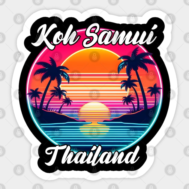 Sunset over Koh Samui Sticker by FromBerlinGift